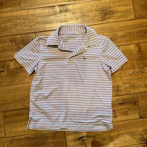 Vineyard Vines Red Blue Striped Kids Polo